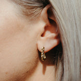 Gold Crater Hoops by Katyb