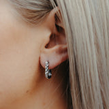 Silver Crater Hoops by Katyb