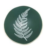 White Fern on Green 7cm Bowl