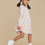 Heart Bear Swirl Dress Rosewater