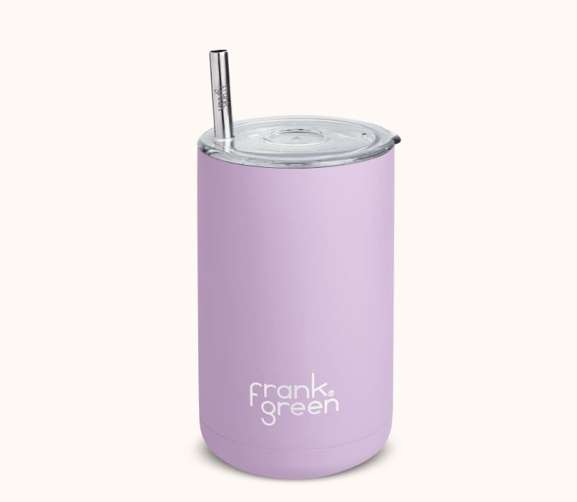 Frank Green Iced Coffee Cup with Straw Lilac Haze