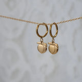 Gold Peach Hoop Earings Katyb Jewellery x Peachy Collab