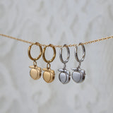 Silver Peach Hoop Earings Katyb Jewellery x Peachy Collab