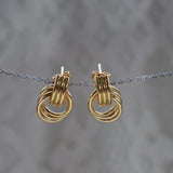 Gold Circle Knot Studs by Katyb
