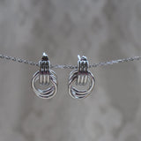 Silver Circle Knot Studs by Katyb