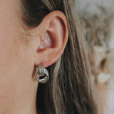 Silver Circle Knot Studs by Katyb