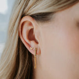 Silver Heart Stud Earrings by Katyb Jewellery