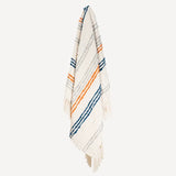 Striped Blue & Rust Cotton Throw