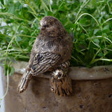 Hanging Bird Decor Gold Tail Down