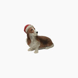 Hound with Santa Hat by French Country