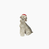 Schnauzer with Santa Hat by French Country