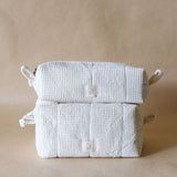Akiiko Grid Waffle Block Pouch Large