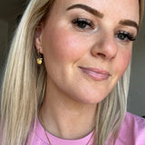Gold Peach Hoop Earings Katyb Jewellery x Peachy Collab