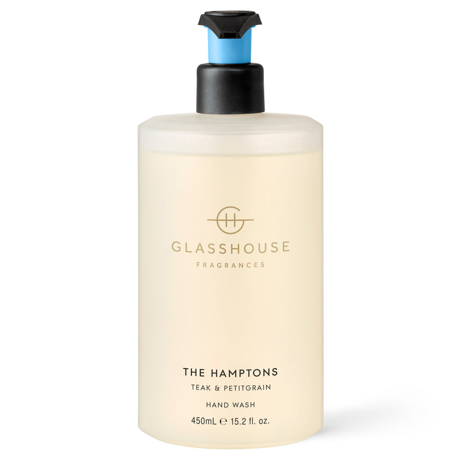 Glasshouse Fragrances 450ml The Hamptons Teak and Petitgrain Hand Wash