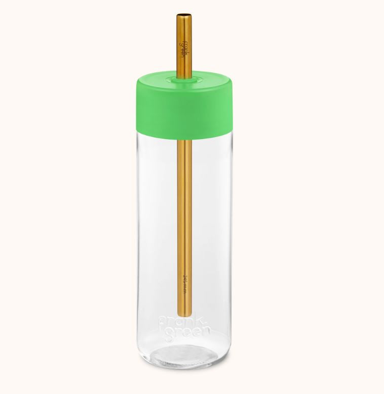 25oz Jumbo Straw Lid Bottle Neon Green