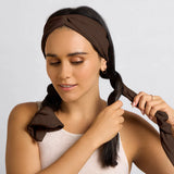 Set & Flow Heatless Curling Headband - Chocolate Brown bby Kitsch