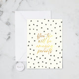 Papier HQ Amazing Parents with Gold Greeting Card
