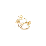 Cross Sleeper Earring Yellow Gold Plated by Stolen Girlfriends Club