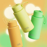 Frank Green 34oz Limited Edition Ceramic Reusable Bottle Aurora Glow with Flip Straw Lid