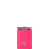 Frank Green 12oz Ceramic Coffee Cup with Hinged Lid Neon Pink