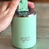 Frank Green 12oz Ceramic Coffee Cup with Hinged Lid Mint Gelato