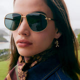 Karen Walker Eyewear Flux Gold / Green Mono