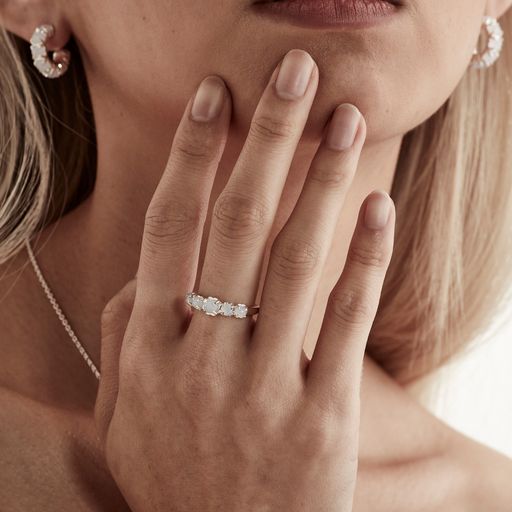 Stolen Girlfriends Club Halo Cluster ring Blue Lace Agate