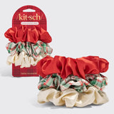 Holiday Scrunchies 3pc Set - Multi-colour by Kitsch