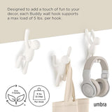 Umbra Buddy Hook Set of 3 Assorted White