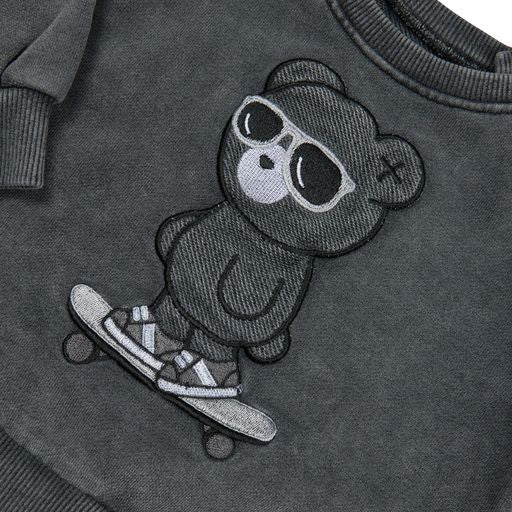 Skater Bear Sweatshirt Soft Black