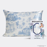 Bridgerton X Kitsch Satin Pillowcase in Garden Toile