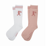 Runaway Girl Socks Pink / White by Karen Walker