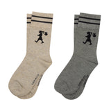Runaway Girl Socks 2 Pack Natural/Grey/Black One Size