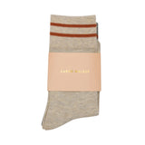 Karen Walker Runaway Girl Socks 2 Pack Natural/Grey/Chestnut