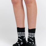 Karen Walker  Runaway Pearls Socks 2 Pack Black One Size