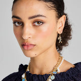 Karen Walker Runaway Coins Necklace Gold/Blue Multi One Size