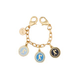Karen Walker  Coins Chain Charm Gold/Blue Multi