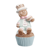 Resin Gingerbread Man Sitting On a Cupcake