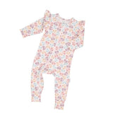 Heart Bear Zip Romper Rosewater