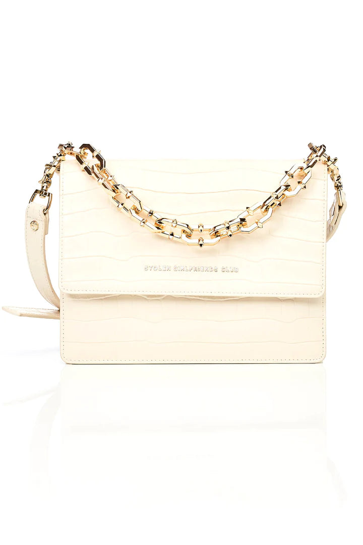Stolen Girlfriends Club Cream and Gold Big Trouble Bag