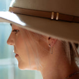Silver Bobble Chain Stud Earrings by Katyb