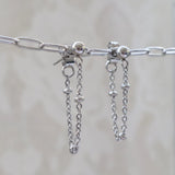 Silver Bobble Chain Stud Earrings by Katyb