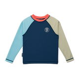 Long Sleeve Rash Vest Ocean Colourblock by Crywolf
