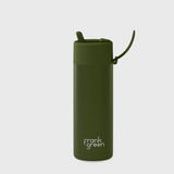 20oz Ceramic Reusable Bottle Khaki with Flip Straw Lid by Frank Green