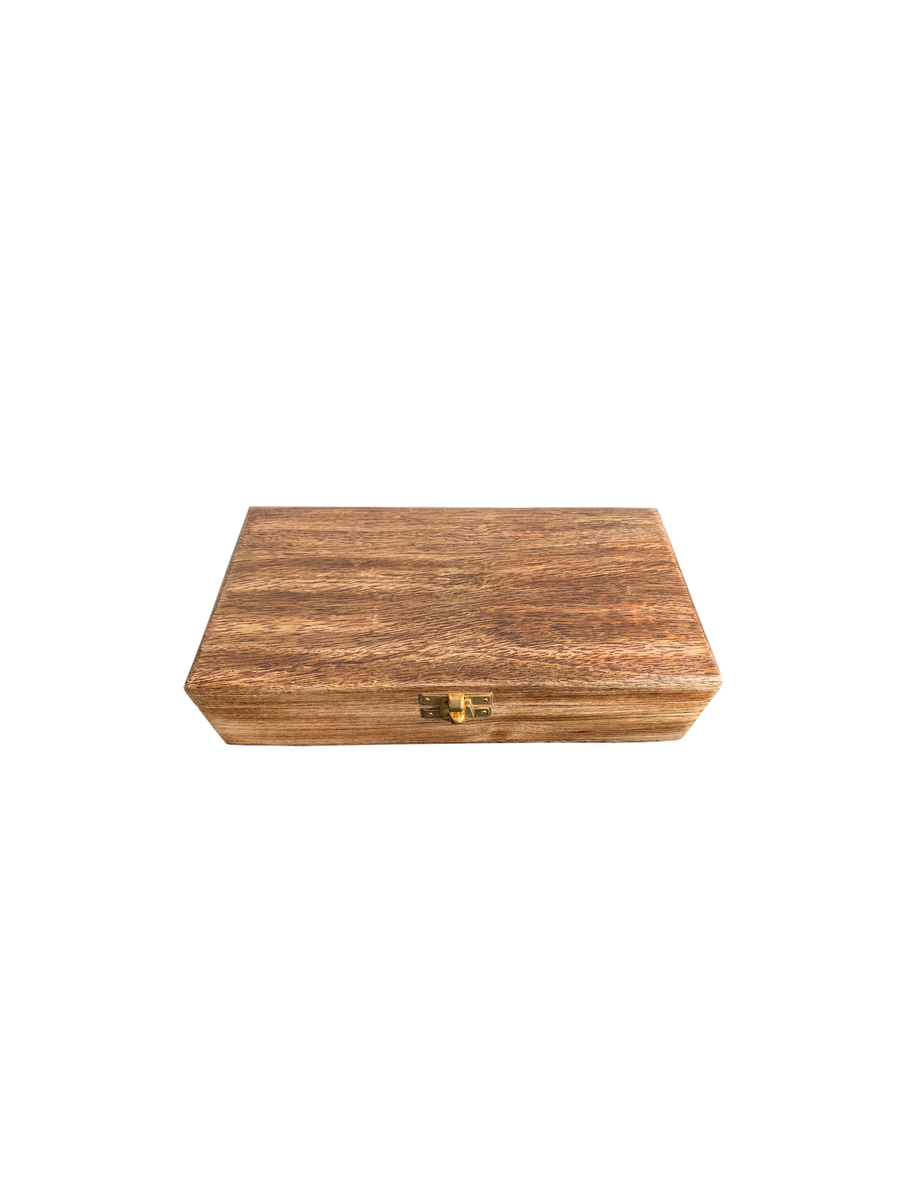 Wooden Gift Box with Brass Set of 3