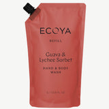 Hand & Body Wash Refill (1L) - Guava & Lychee Sorbet by Ecoya