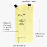 Ecoya Reed Diffuser Refill - Sea Salt & Coconut