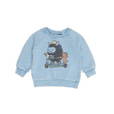 Scooter Monster Sweatshirt Washed Blue