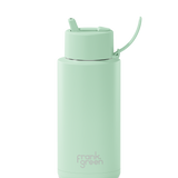 Frank Green 34oz Ceramic Reusable Bottle Mint Gelato with Flip Lid