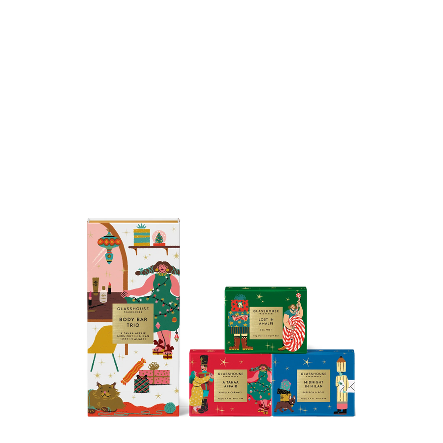Glasshouse Fragrances Christmas Body Bar Trio 2023